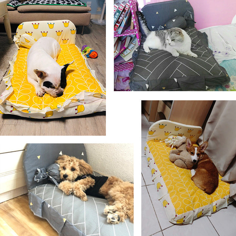 Soft Pet Bed For Small Breed Teddy Style Cozy Sleeping Nest