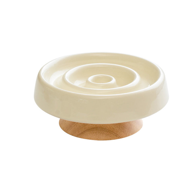 Ceramic Slow Feeder Anti Gulping Puzzle Food Bowl For Pets