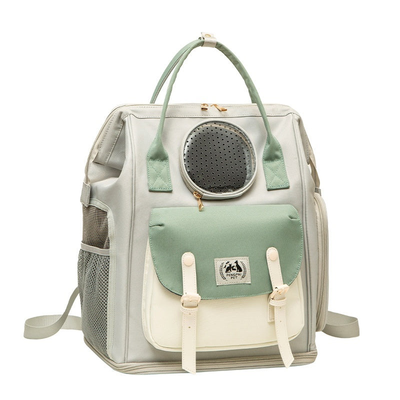 Large Capacity Breathable Pet Backpack Portable Carrier Travel Bag