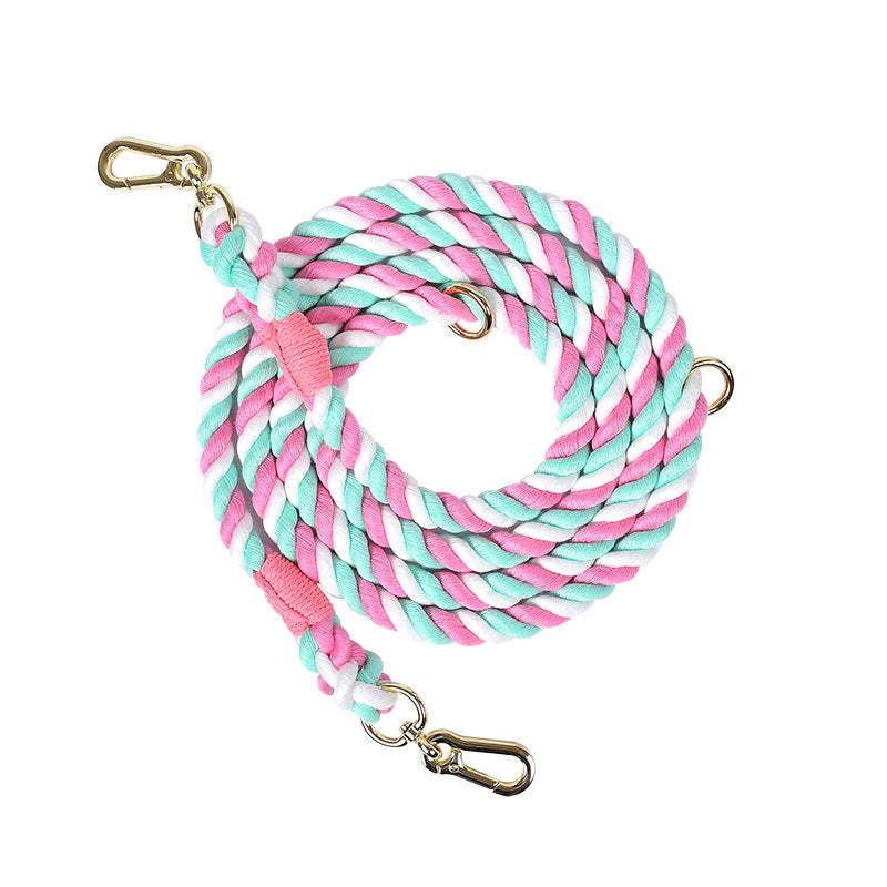 Multifunctional Braided Double Ended Pet Leash Control Lead