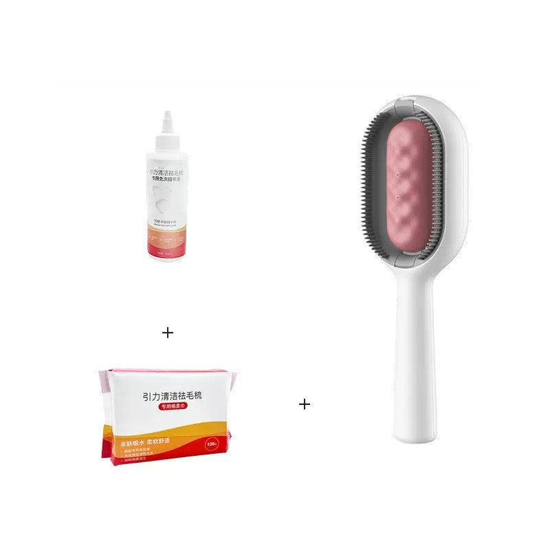 Pet Dematting Grooming Brush Floating Hair Removal Comb With Cleaning Tank