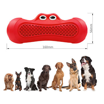 Vocal Rugby Pet Toy Natural Rubber Teething Chew Resistant Design