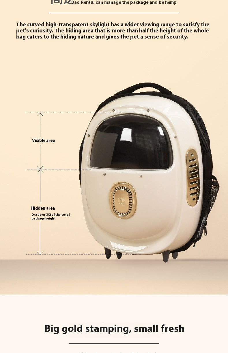 Portable Pet Backpack Astronaut Bag With Heating Ventilation System