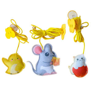 Interactive Telescopic Hanging Mouse Rope Pet Toy For Play And Activity