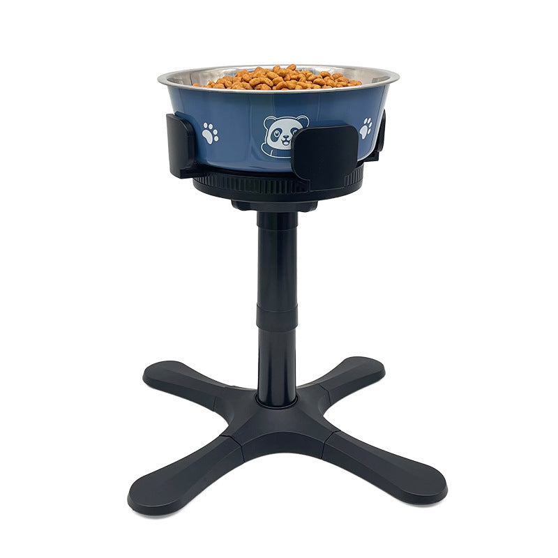 Pet Adjustable Elevated Anti-Tip Feeding Bowl Stand