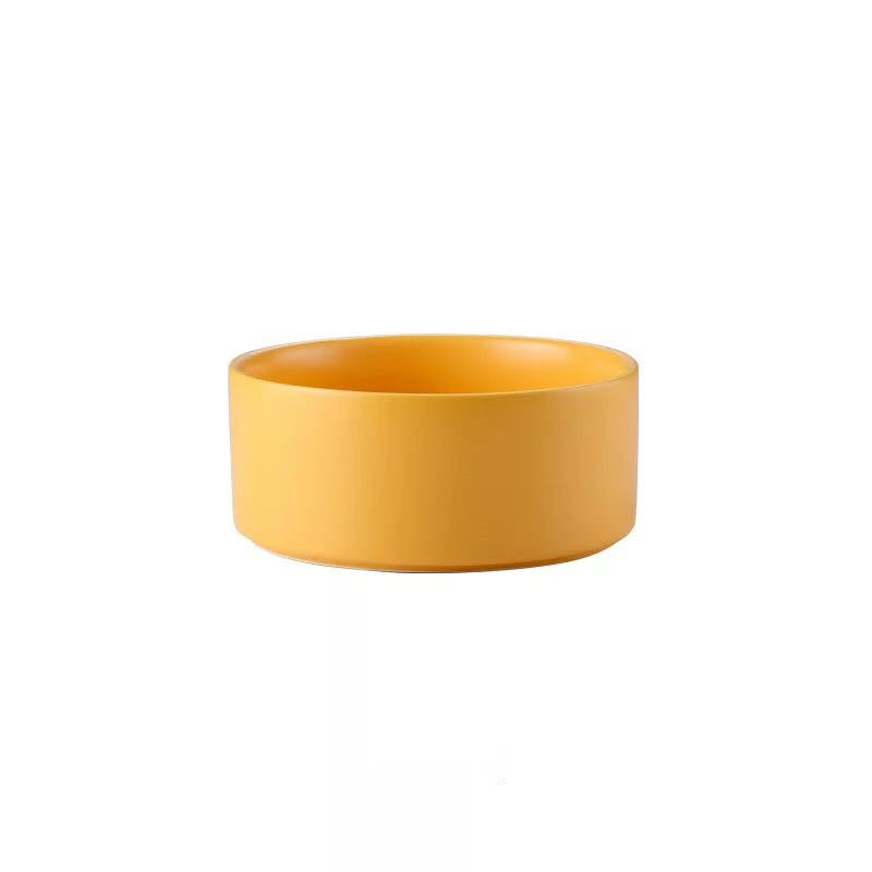 Metal frame ceramic pet bowl