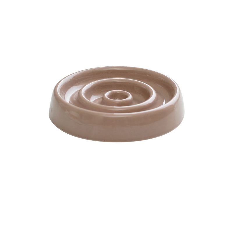 Ceramic Slow Feeder Anti Gulping Puzzle Food Bowl For Pets