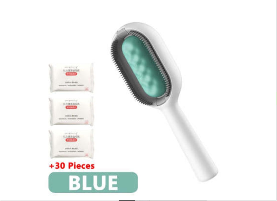 Pet Dematting Grooming Brush Floating Hair Removal Comb With Cleaning Tank
