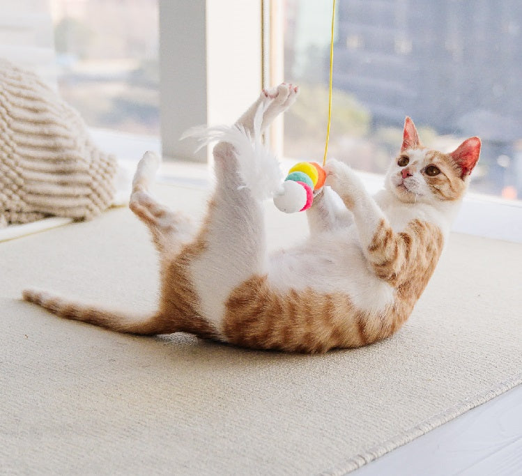 Interactive Telescopic Hanging Mouse Rope Pet Toy For Play And Activity