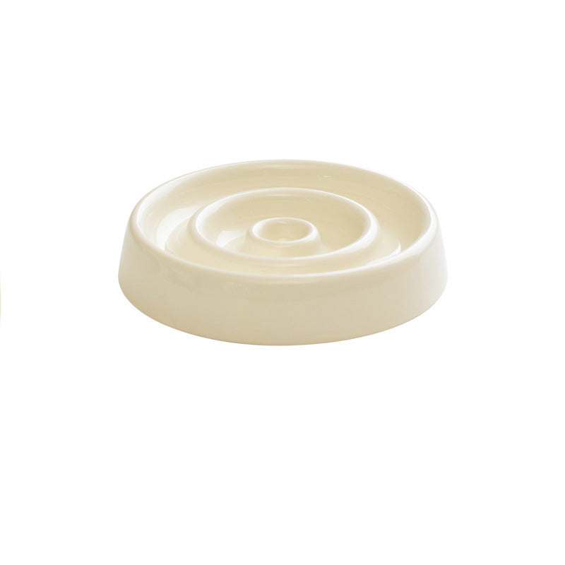 Ceramic Slow Feeder Anti Gulping Puzzle Food Bowl For Pets