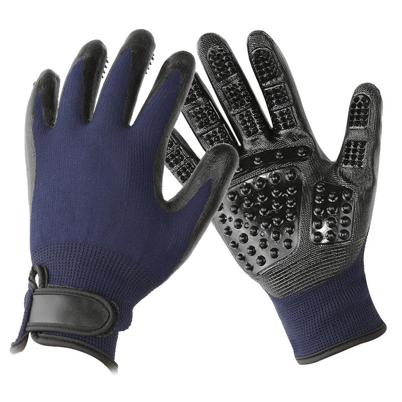 Soft Rubber Pet Grooming Glove Shedding Hair Remover Massage Brush