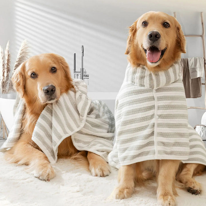 Ultra Absorbent Quick Dry Pet Bath Towel Thick Bathrobe For All Sizes