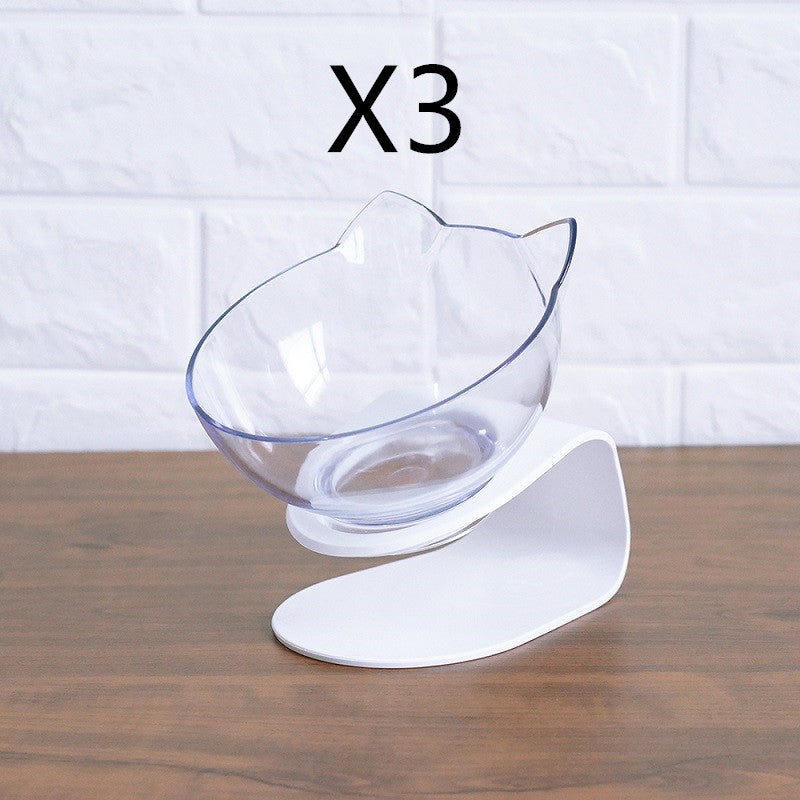 Non Slip Double Bowl Raised Stand Pet Feeder Transparent Food And Water Station