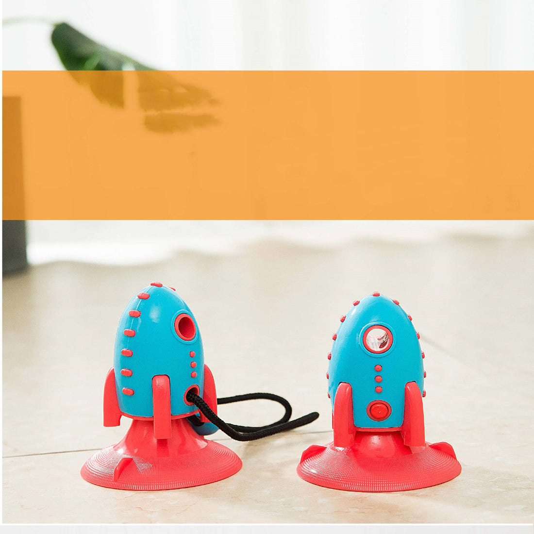Leak Proof Rocket Shaped Food Dispensing Bite Resistant Pet Toy