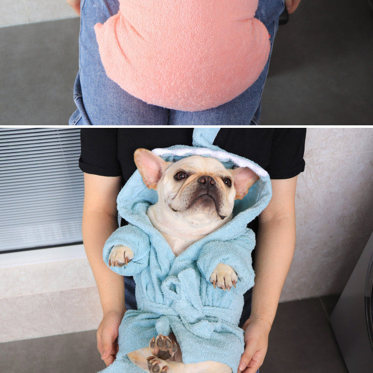 Quick Drying Absorbent Pet Bathrobe Bath Towel For Pet Care