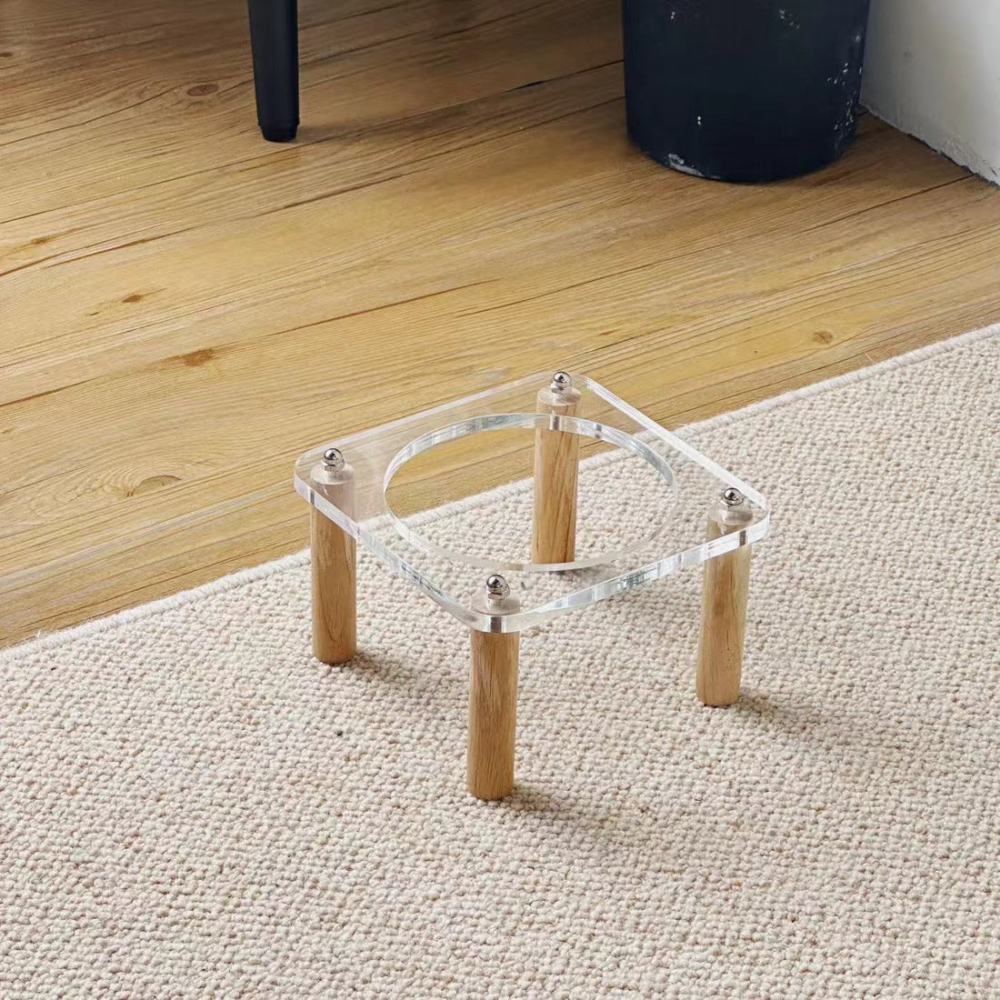 Pet Ceramic Double Bowl Anti-Tip Elevated Food And Water Holder