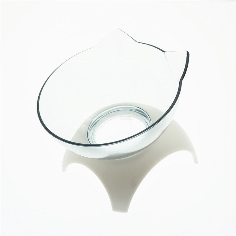 Non Slip Double Bowl Raised Stand Pet Feeder Transparent Food And Water Station