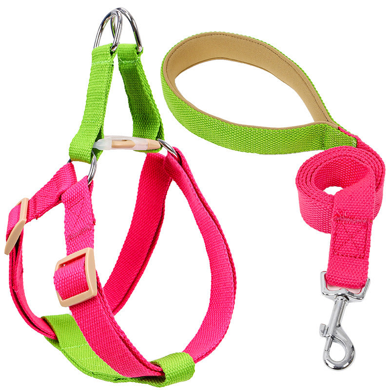 Vest Style Pet Drawstring Leash Walking Harness Lead