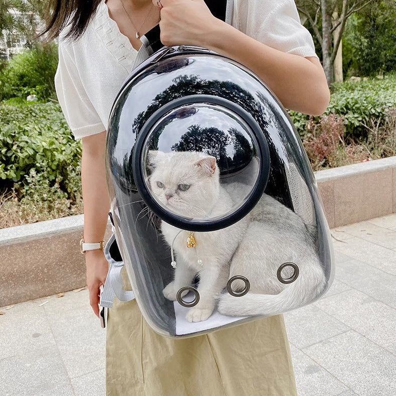 Transparent Pet Backpack Carrier Breathable Skylight Large Capacity Bag