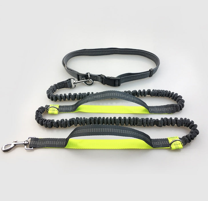 Reflective Multi Function Elastic Pet Leash Running Traction Lead