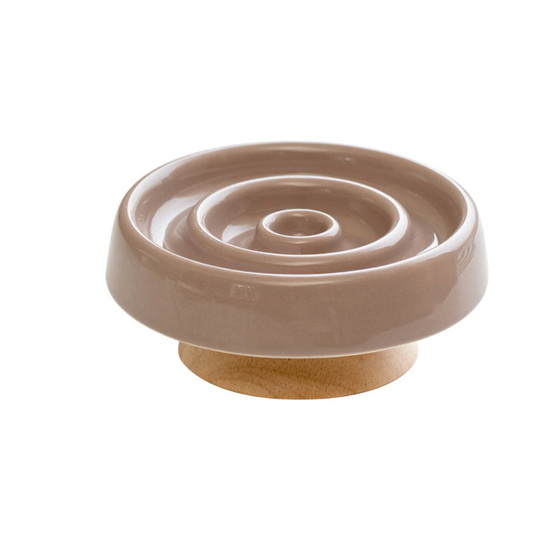 Ceramic Slow Feeder Anti Gulping Puzzle Food Bowl For Pets