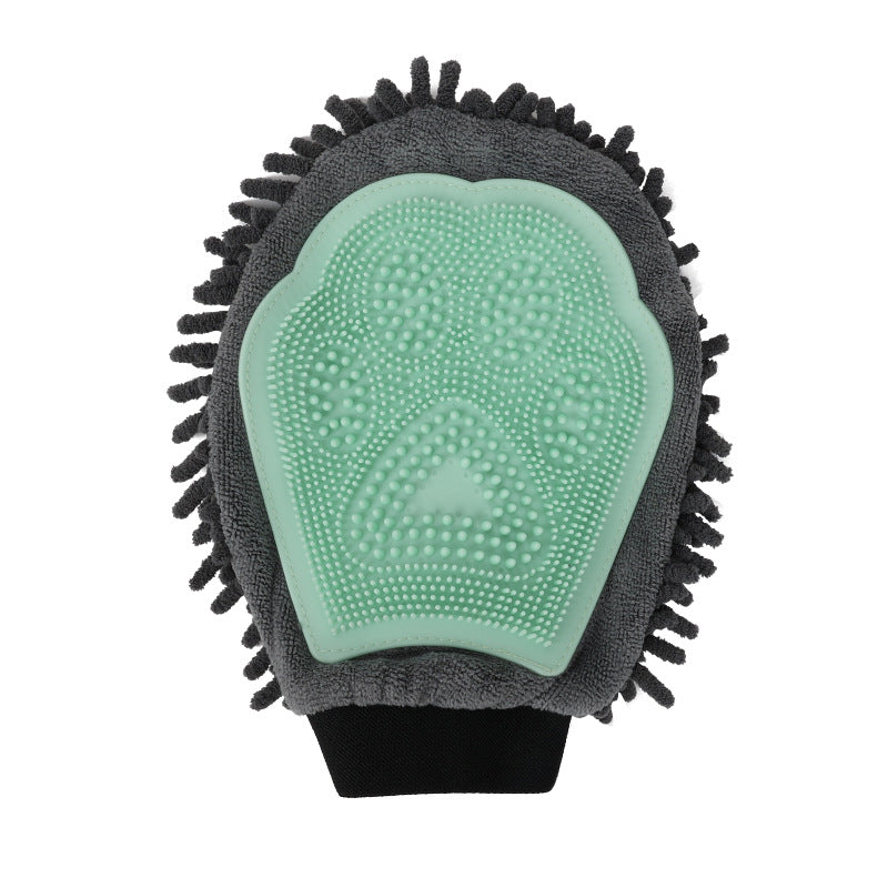 2 In 1 Pet Grooming Glove Bath Brush Massage Cleaning Tool