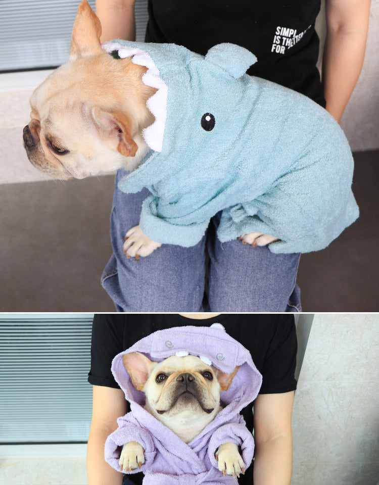 Quick Drying Absorbent Pet Bathrobe Bath Towel For Pet Care