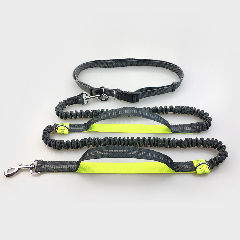 Reflective Multi Function Elastic Pet Leash Running Traction Lead