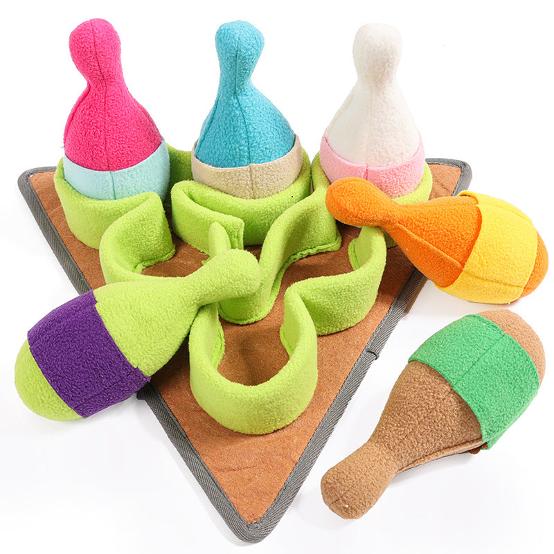 Interactive Pet Puzzle Food Dispensing Sports Training Bowling Toy