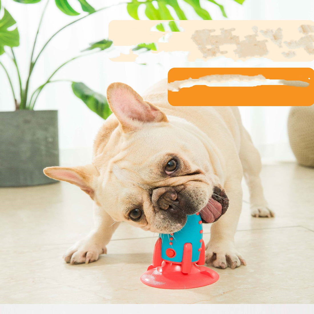 Leak Proof Rocket Shaped Food Dispensing Bite Resistant Pet Toy