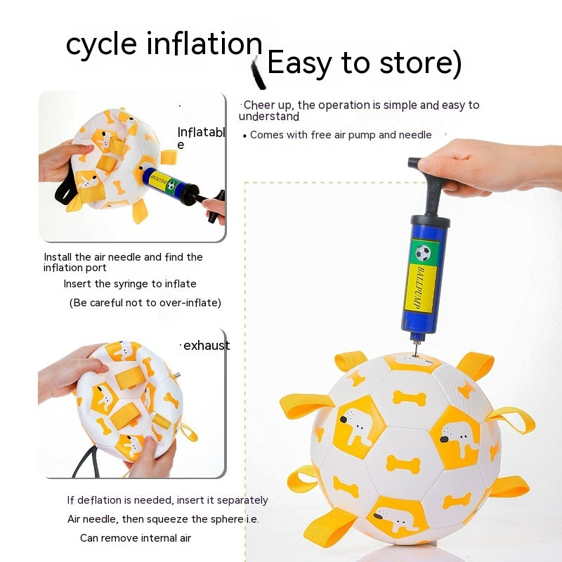 Interactive Pet Football Toy Outdoor Training Chew Teething Ball