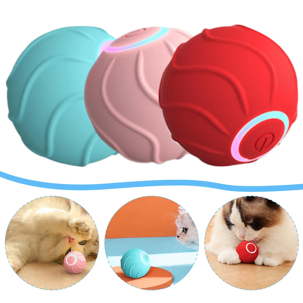 Smart  Toys Rolling Ball Pet  Owner Interactive Pets Toys Automatic Bouncing Ball USB Self Hi Teasing Kittens Jumping Ball