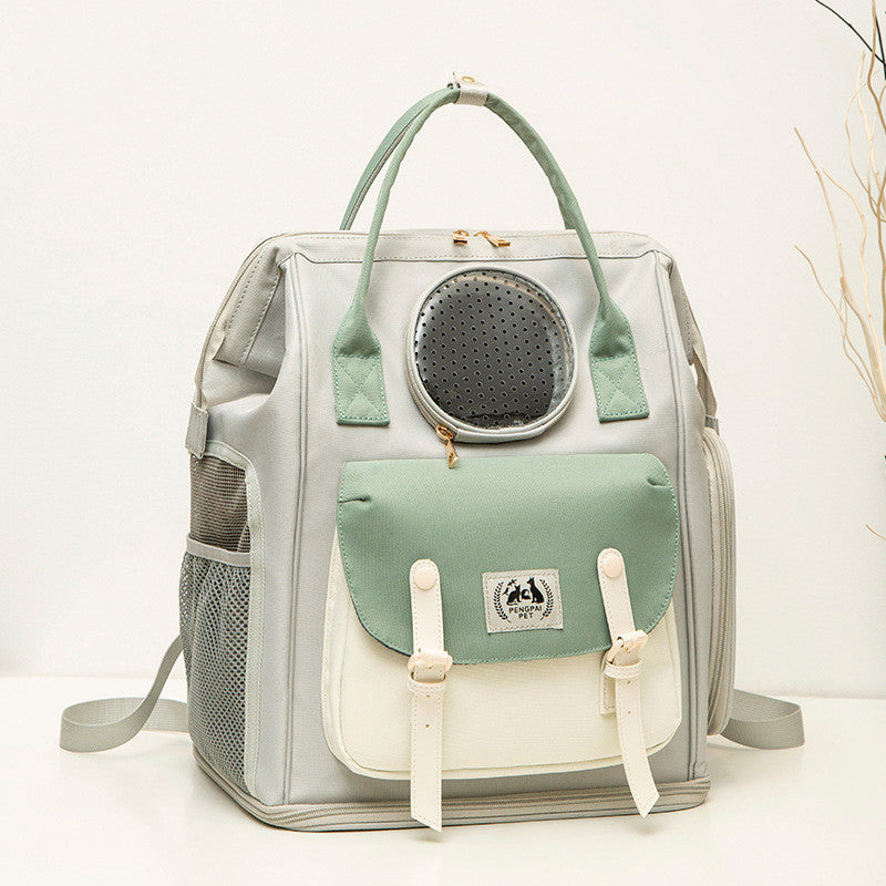 Large Capacity Breathable Pet Backpack Portable Carrier Travel Bag