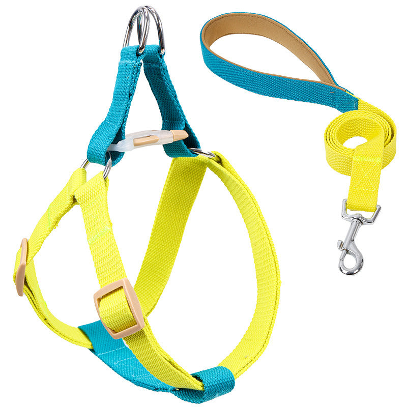 Vest Style Pet Drawstring Leash Walking Harness Lead