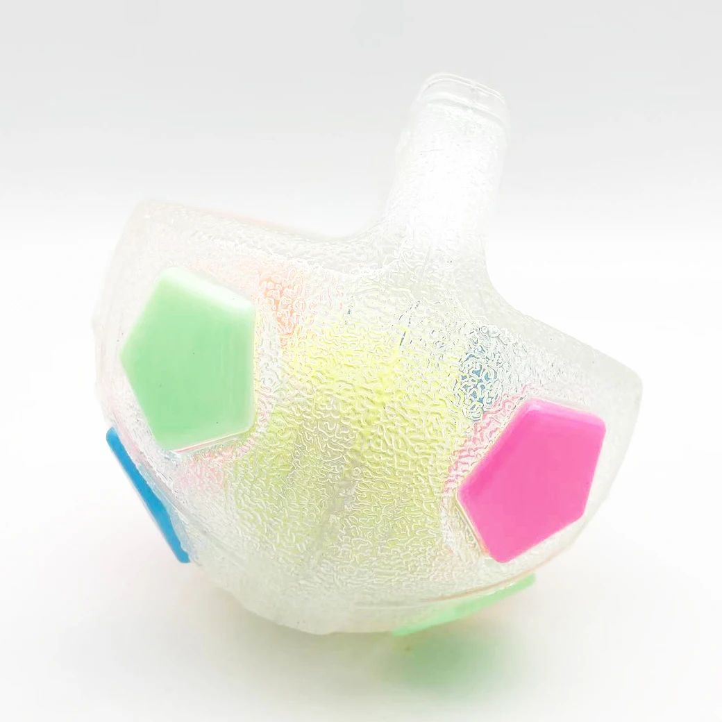 Durable Pet Football Tennis Ball Toy With Squeaky Teething Design