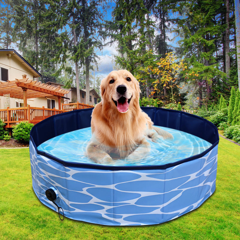 Foldable Pet Swimming Bath Pool Collapsible Indoor Outdoor Tub