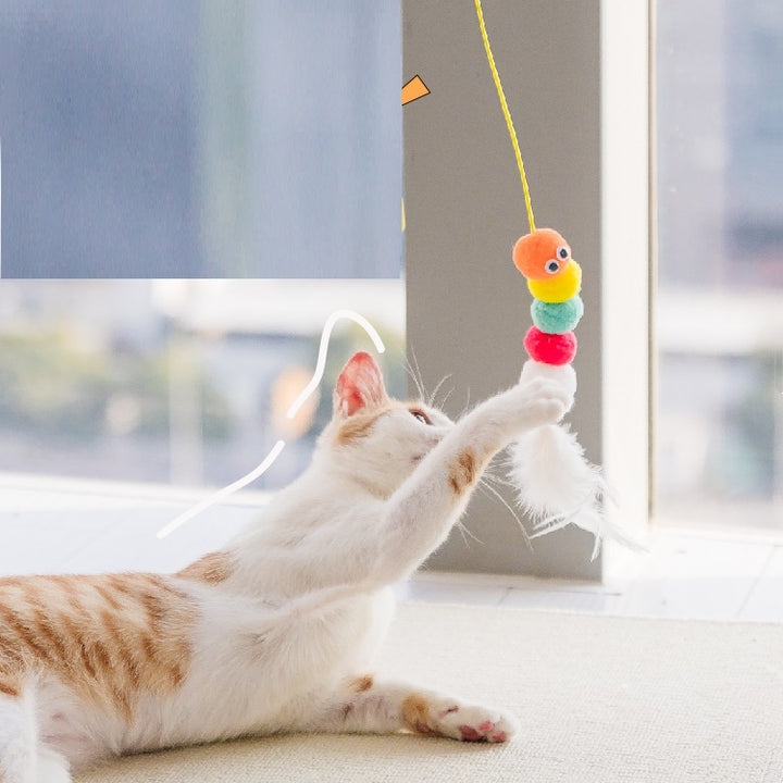 Interactive Telescopic Hanging Mouse Rope Pet Toy For Play And Activity