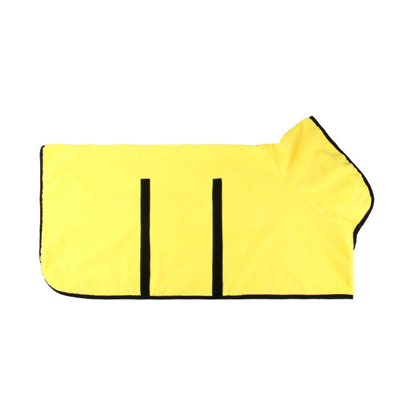 Pet Puppy Clothes Bathing Robe Neck Pet Clothes Tucked Waist Shirts