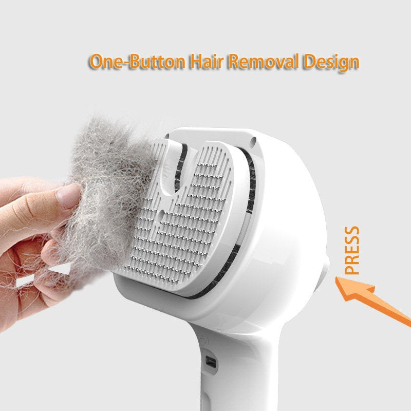 Self Cleaning Pet Grooming Comb Dematting Hair Removal Brush With Mist Humidifier