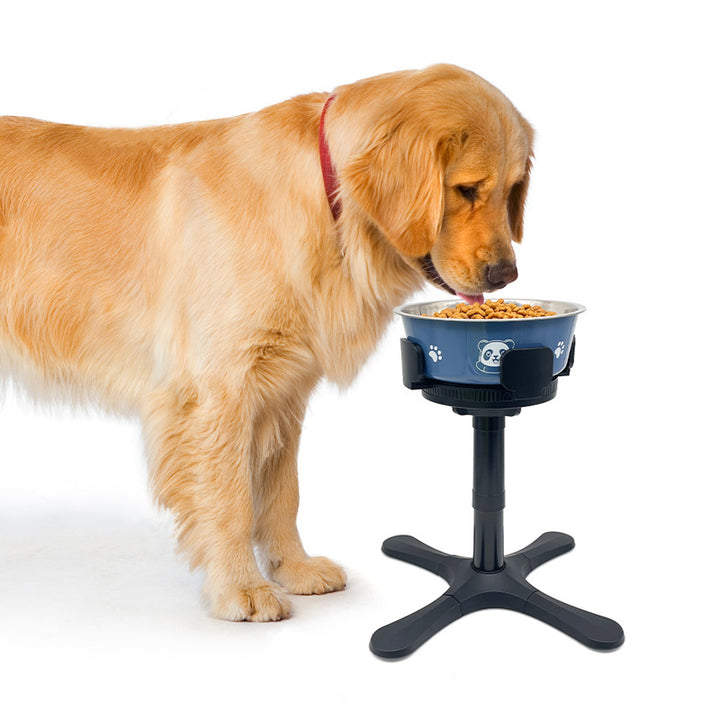 Pet Adjustable Elevated Anti-Tip Feeding Bowl Stand