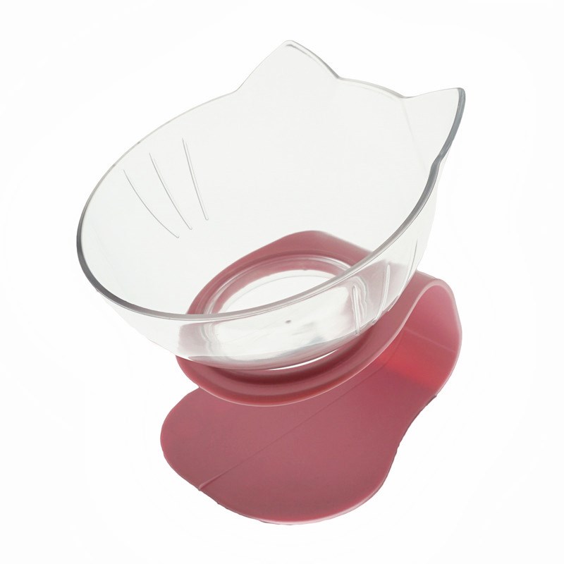 Non Slip Double Bowl Raised Stand Pet Feeder Transparent Food And Water Station