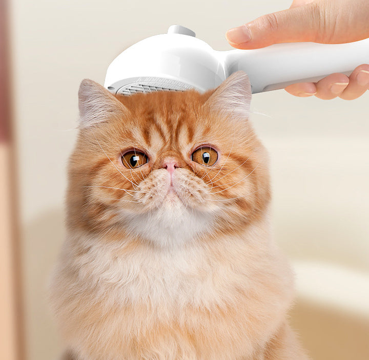 Self Cleaning Pet Grooming Comb Dematting Hair Removal Brush With Mist Humidifier