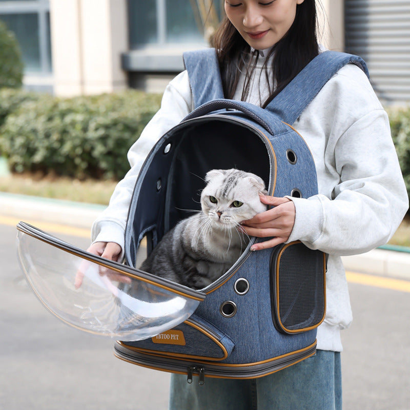 Transparent Large Capacity Portable Pet Backpack Carrier For Travel