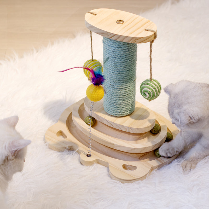 Interactive Maze Ball Pet Scratcher Toy For Activity And Play