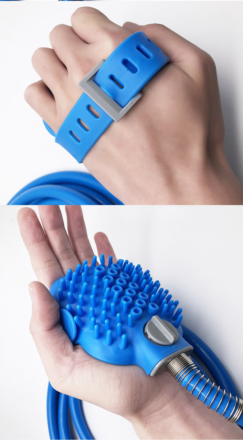 Silicone Pet Bathing Gloves Handheld Pet Shower Massage Brush Tool