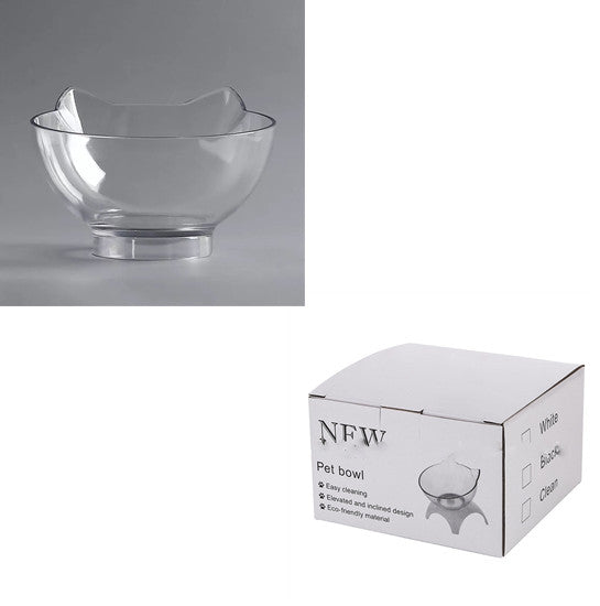 Non Slip Double Bowl Raised Stand Pet Feeder Transparent Food And Water Station