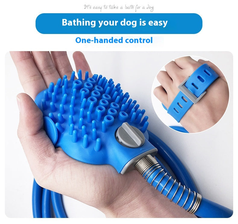 Silicone Pet Bathing Gloves Handheld Pet Shower Massage Brush Tool