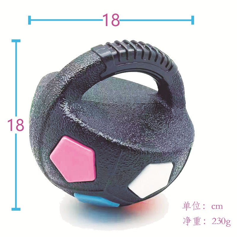Durable Pet Football Tennis Ball Toy With Squeaky Teething Design