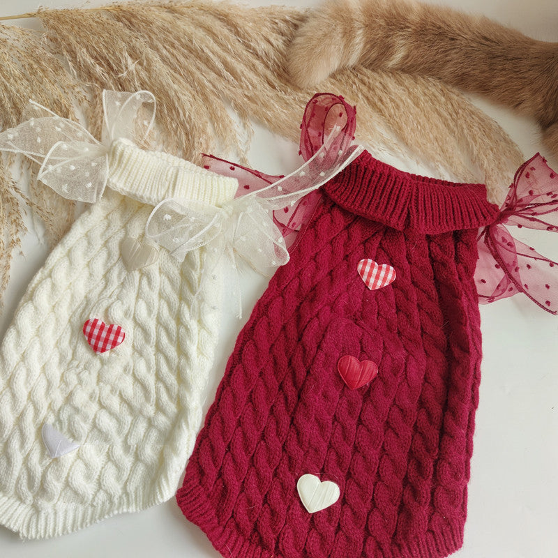 Pet Cute Warm Sweater For New Year Festive Celebration