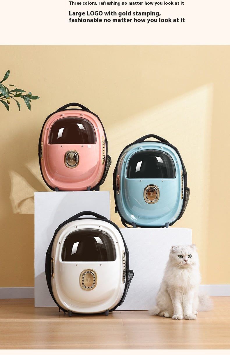 Portable Pet Backpack Astronaut Bag With Heating Ventilation System
